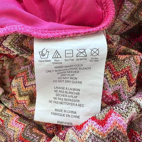 Ramy Brook Iva Chevron Halter Jumpsuit in Pink Punch Chevron - Picture 11 of 11